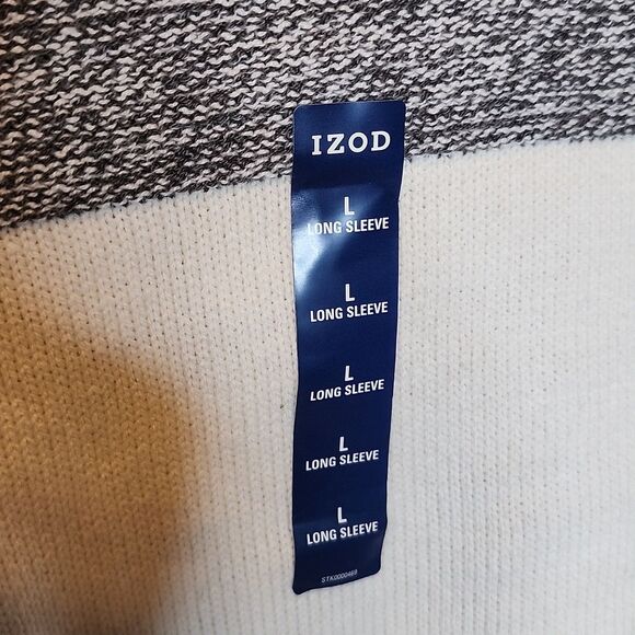 Izod Colorblock Long Sleeve Crewneck Sweater Size Large NWT - Picture 9 of 11